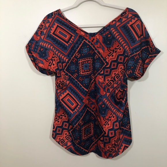 Lucky brand tribal print blouse - Picture 4 of 4